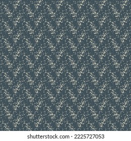 A piece of a chevron patterned rug. Textured zigzag pattern. Detail, wool or cotton knit in blue and gray. Abstract vector.