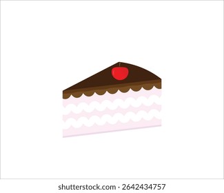 A piece of chocolate cake with a cherry