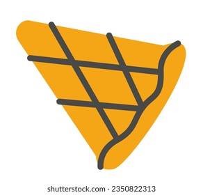 Piece of chocolate pie. Delicious pastries in doodle style.