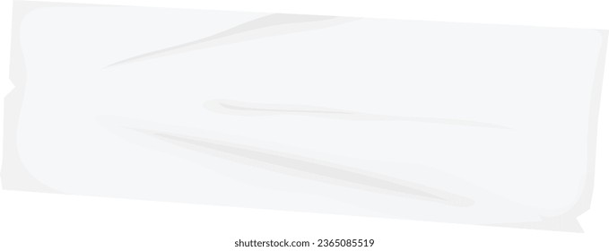 A piece of clear tape, adhesive tape. Note sticker