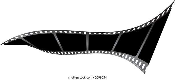 a piece of drawn film with a twist in it