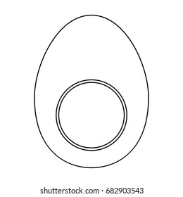 Piece egg black icon .