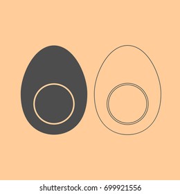 Piece egg icon . 