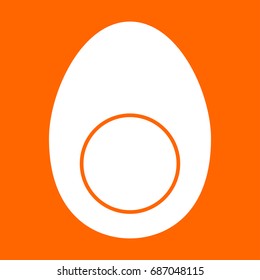 Piece egg white icon .