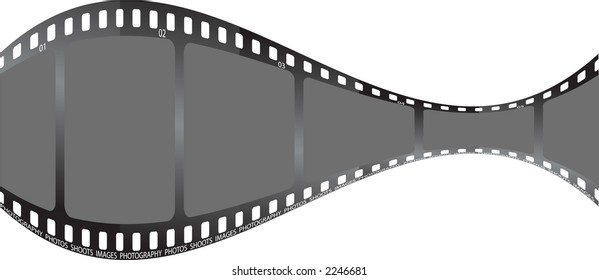  piece of film distorted into a fish shape