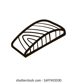Un icono de pescado en un estilo moderno y plano aislado. EPS 10.