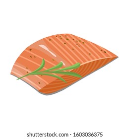 Piece fish vector icon.Cartoon vector icon isolated on white background piece fish.