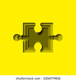 A lot of piece flat puzzle presentation. Many step puzzles business background. Simple pattern. Section compare service banner. Vector puzzle illustration template simple shape. 3d Abstract Background