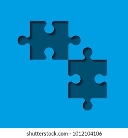 A lot of piece flat puzzle presentation. Many step puzzles business background. Simple pattern. Section compare service banner. Vector puzzle illustration template simple shape. 3d Abstract Background