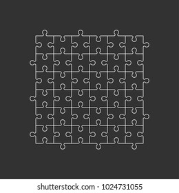 A lot of piece flat puzzle presentation. Many step puzzles business background. Simple pattern. Section compare service banner. Vector puzzle illustration template simple shape. 3d Abstract Background