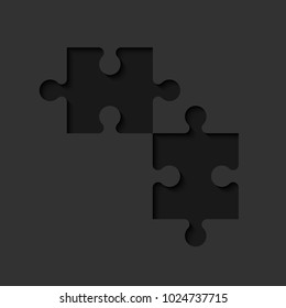 A lot of piece flat puzzle presentation. Many step puzzles business background. Simple pattern. Section compare service banner. Vector puzzle illustration template simple shape. 3d Abstract Background