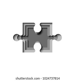 A lot of piece flat puzzle presentation. Many step puzzles business background. Simple pattern. Section compare service banner. Vector puzzle illustration template simple shape. 3d Abstract Background