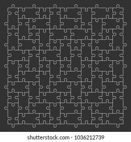 A lot of piece flat puzzle presentation. Many step puzzles business background. Simple pattern. Section compare service banner. Vector puzzle illustration template simple shape. 3d Abstract Background
