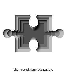 A lot of piece flat puzzle presentation. Many step puzzles business background. Simple pattern. Section compare service banner. Vector puzzle illustration template simple shape. 3d Abstract Background