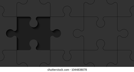 A lot of piece flat puzzle presentation. Many step puzzles business background. Simple pattern. Section compare service banner. Vector puzzle illustration template simple shape. 3d Abstract Background
