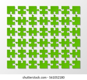 A lot of piece flat puzzle presentation. Many step circle business background. Section compare service banner. Vector illustration template color shape . 3d Abstract Background