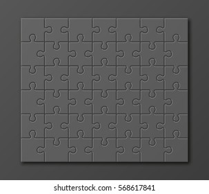 A lot of piece flat puzzle presentation. Many step circle business background. Section compare service banner. Vector illustration template color shape . 3d Abstract Background
