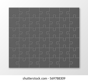 A lot of piece flat puzzle presentation. Many step circle business background. Section compare service banner. Vector illustration template color shape . 3d Abstract Background