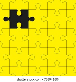A lot of piece flat puzzle presentation. Many step puzzles business background. Simple pattern. Section compare service banner. Vector puzzle illustration template simple shape. 3d Abstract Background