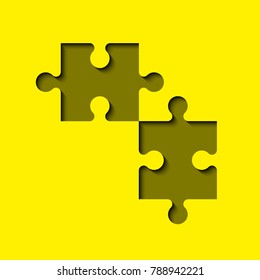 A lot of piece flat puzzle presentation. Many step puzzles business background. Simple pattern. Section compare service banner. Vector puzzle illustration template simple shape. 3d Abstract Background