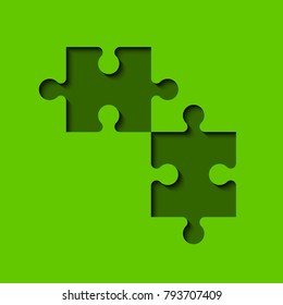 A lot of piece flat puzzle presentation. Many step puzzles business background. Simple pattern. Section compare service banner. Vector puzzle illustration template simple shape. 3d Abstract Background