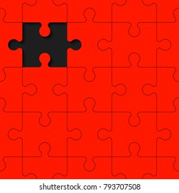 A lot of piece flat puzzle presentation. Many step puzzles business background. Simple pattern. Section compare service banner. Vector puzzle illustration template simple shape. 3d Abstract Background