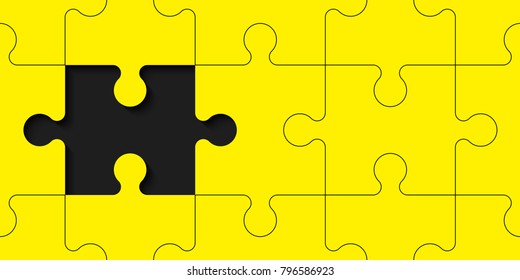 A lot of piece flat puzzle presentation. Many step puzzles business background. Simple pattern. Section compare service banner. Vector puzzle illustration template simple shape. 3d Abstract Background