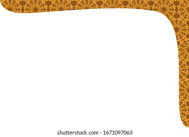 A piece of frame with gold ornaments