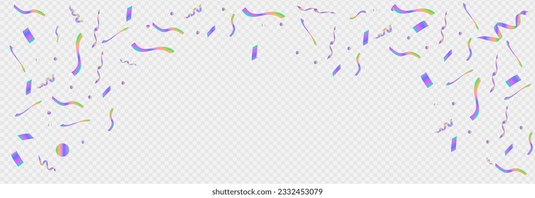 A piece of hologram colored paper for event. vector background. congratulation vector