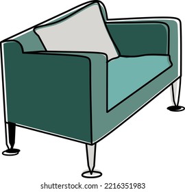 Piece of interior vector illustration armchair 