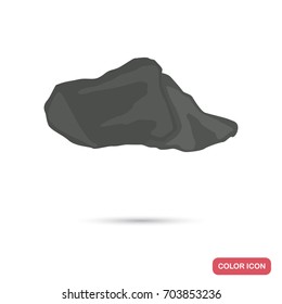 A piece of iron ore color flat icon for web and mobile design