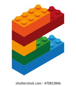 piece isometric game puzzle isolated icon vector illustration design