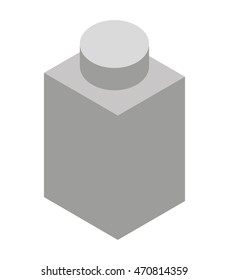 piece isometric game puzzle isolated icon vector illustration design
