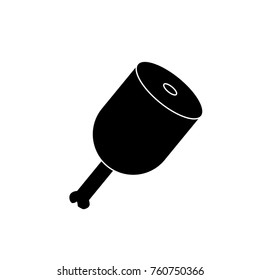 a piece of meat icon flat black