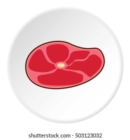 Piece of meat icon. Flat illustration of piece of meat vector icon for web