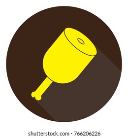 a piece of meat icon with long shadow