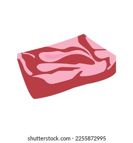 Stück Fleisch-Symbol Vektorgrafik-Design