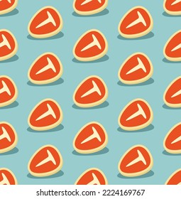 Piece of meat pattern seamless. Raw chop background. Meat texture