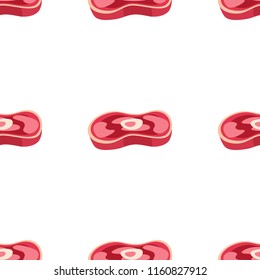Piece of meat seamless pattern