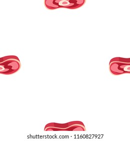 Piece of meat seamless pattern