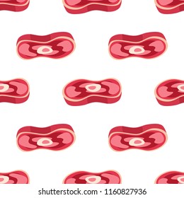 Piece of meat seamless pattern