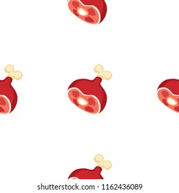Piece of meat seamless pattern