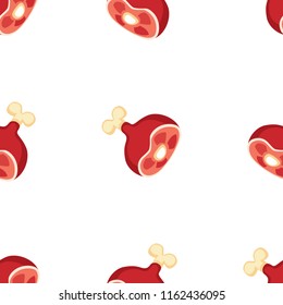 Piece of meat seamless pattern