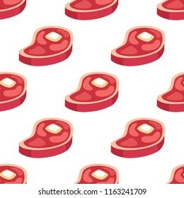 Piece of meat seamless pattern