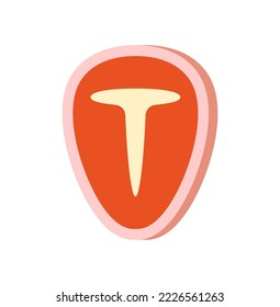 Piece of meat sign. Raw chop icon