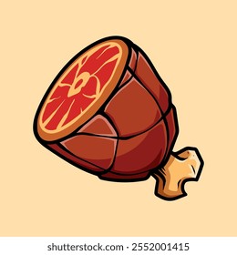 Pieza de carne y bistec línea de dibujo aislada estilo de arte boceto clásico vintage diseño ilustración