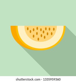 Piece of melon icon. Flat illustration of piece of melon vector icon for web design