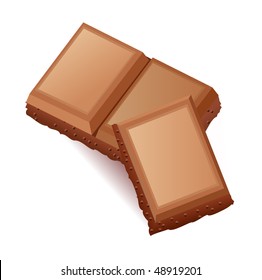 A piece of milk chocolate