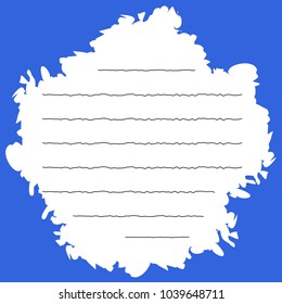 A piece of note Rough line