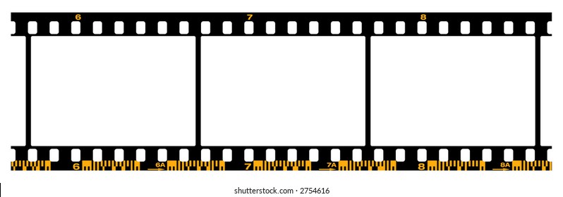 A piece of numbered/indexed frames of a photo film with barcodes.